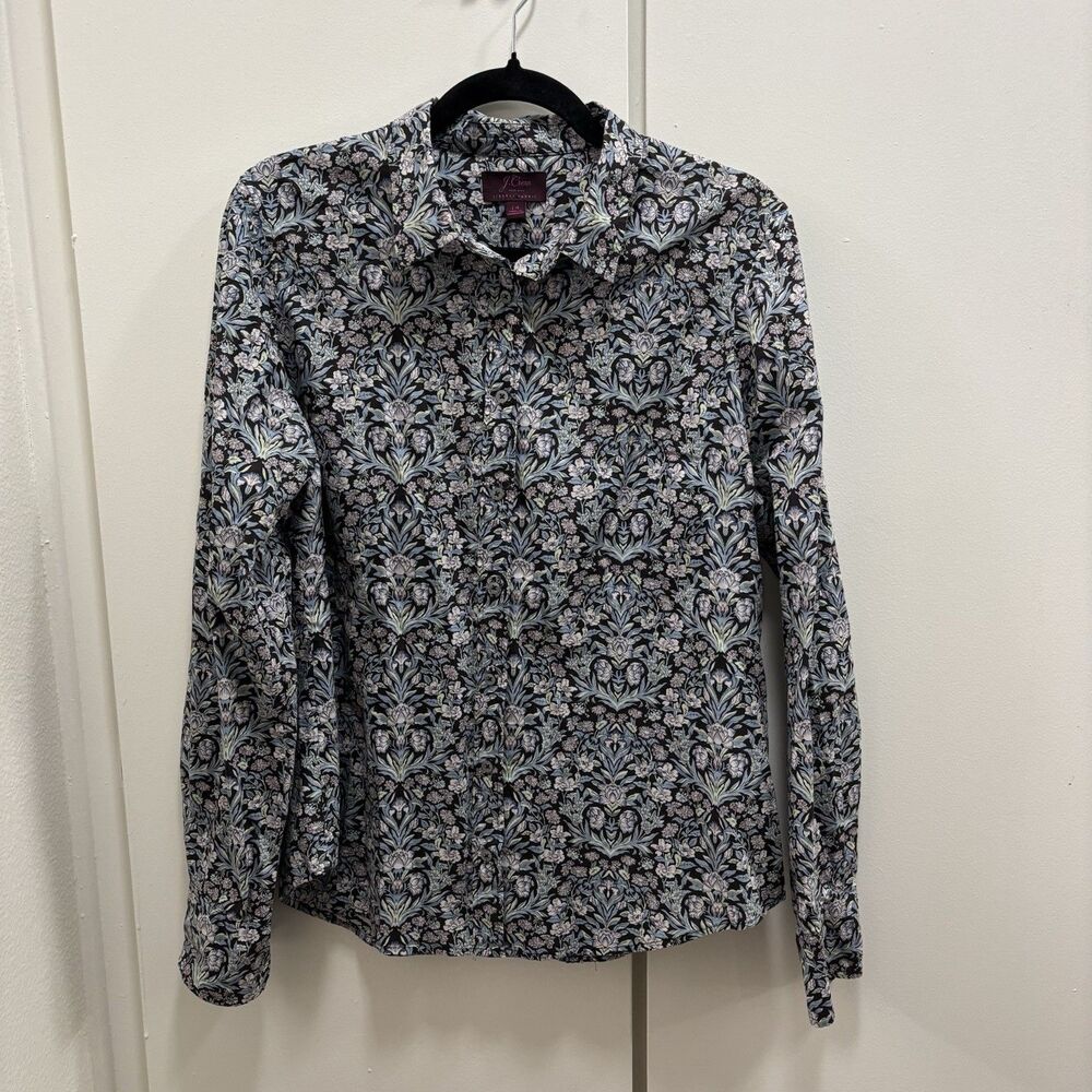 J. Crew x Liberty of London Women’s Sz 14 Floral Button Up Top Blouse
